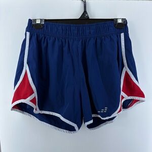bcg Navy with Red and White Accents Running Shorts, Women's Size Small, Liner